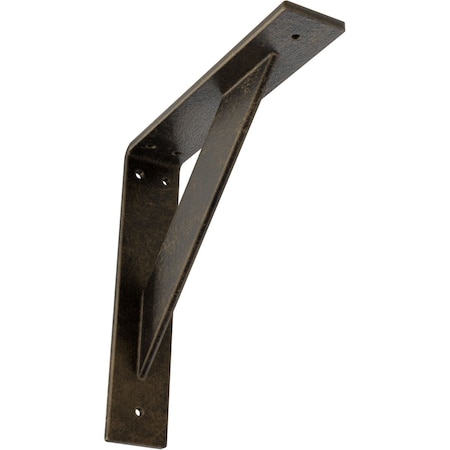 Ekena Millwork Traditional Steel Bracket, Antiqued Pale Gold 2"W x 10"D x 10"H BKTM02X10X10TRAPG